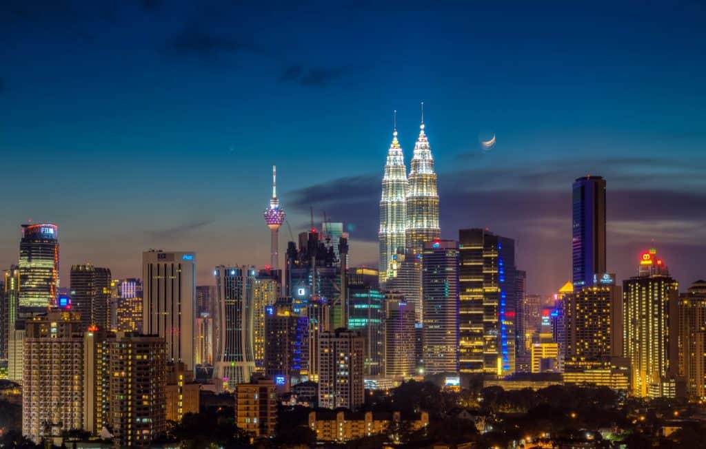 Night skyline of Kuala Lumpur, cogress location